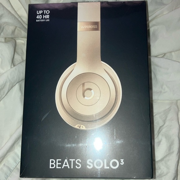 Beats by Dre Other - SOLD Gold Beats SOLO 3 On-Ear Wireless Bluetooth Headphones Brand New and Sealed
